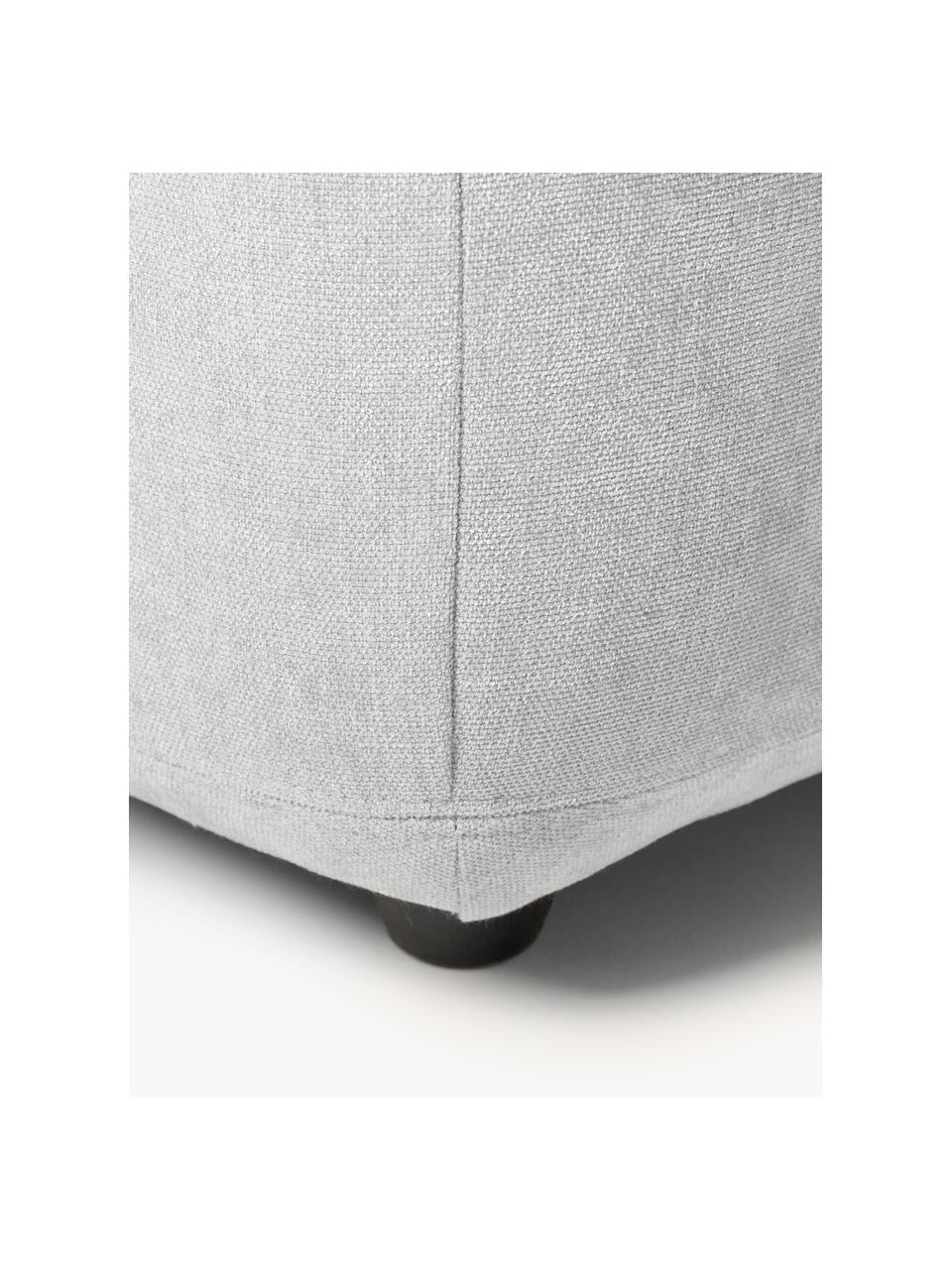 Hocker Stella, Bezug: 85 % Polyester, 15 % Baum, Gestell: Massives Buchenholz, Span, Webstoff Grau, B 71 x H 43 cm