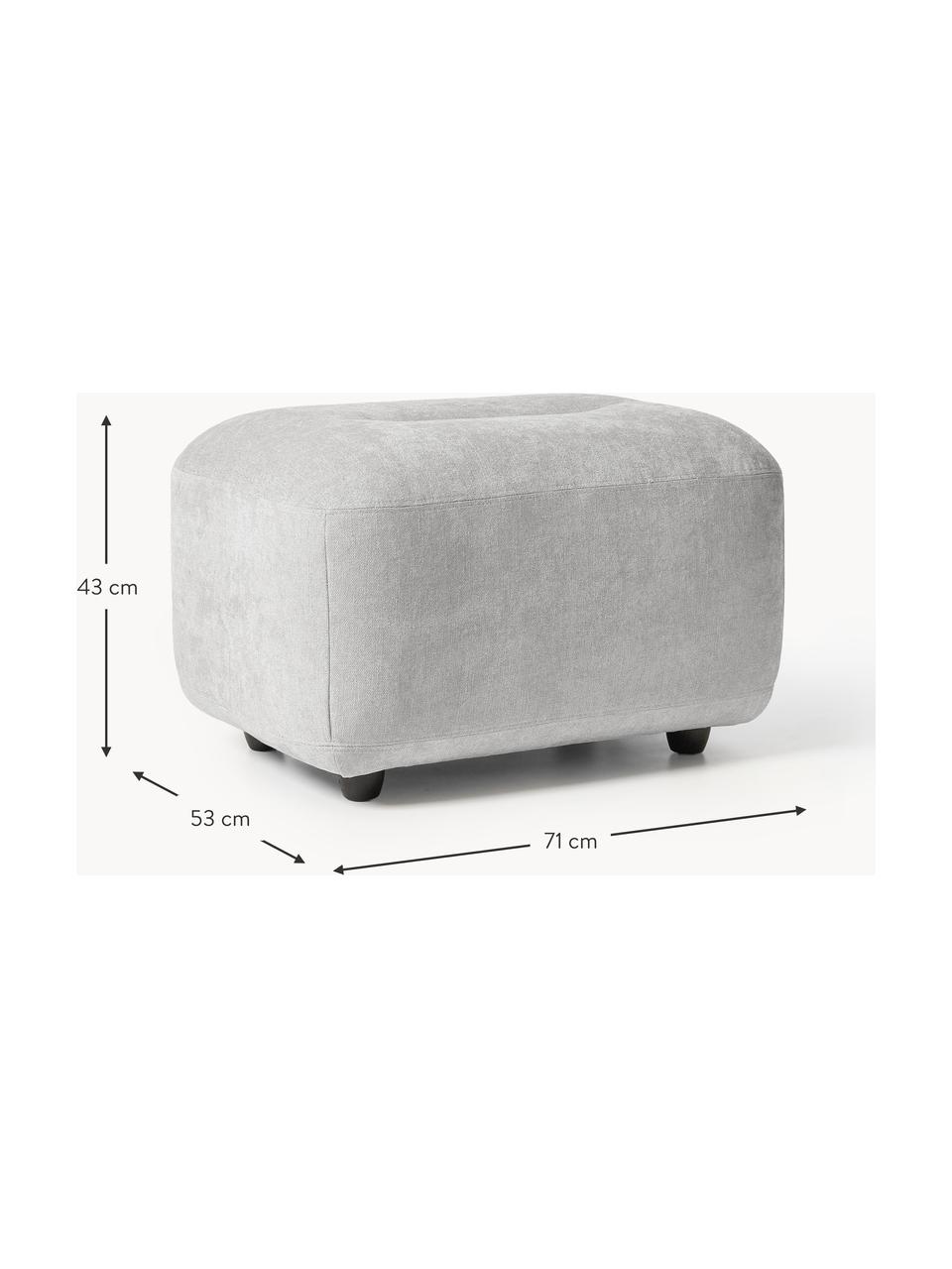 Hocker Stella, Bezug: 85 % Polyester, 15 % Baum, Gestell: Massives Buchenholz, Span, Webstoff Grau, B 71 x H 43 cm