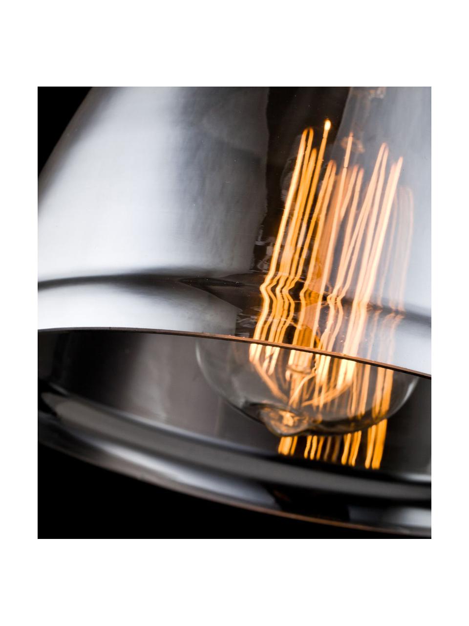Kinkiet regulowany ze szkła dymnego Irving, Stelaż: metal powlekany, Szary, odcienie złotego, G 25 x W 27 cm