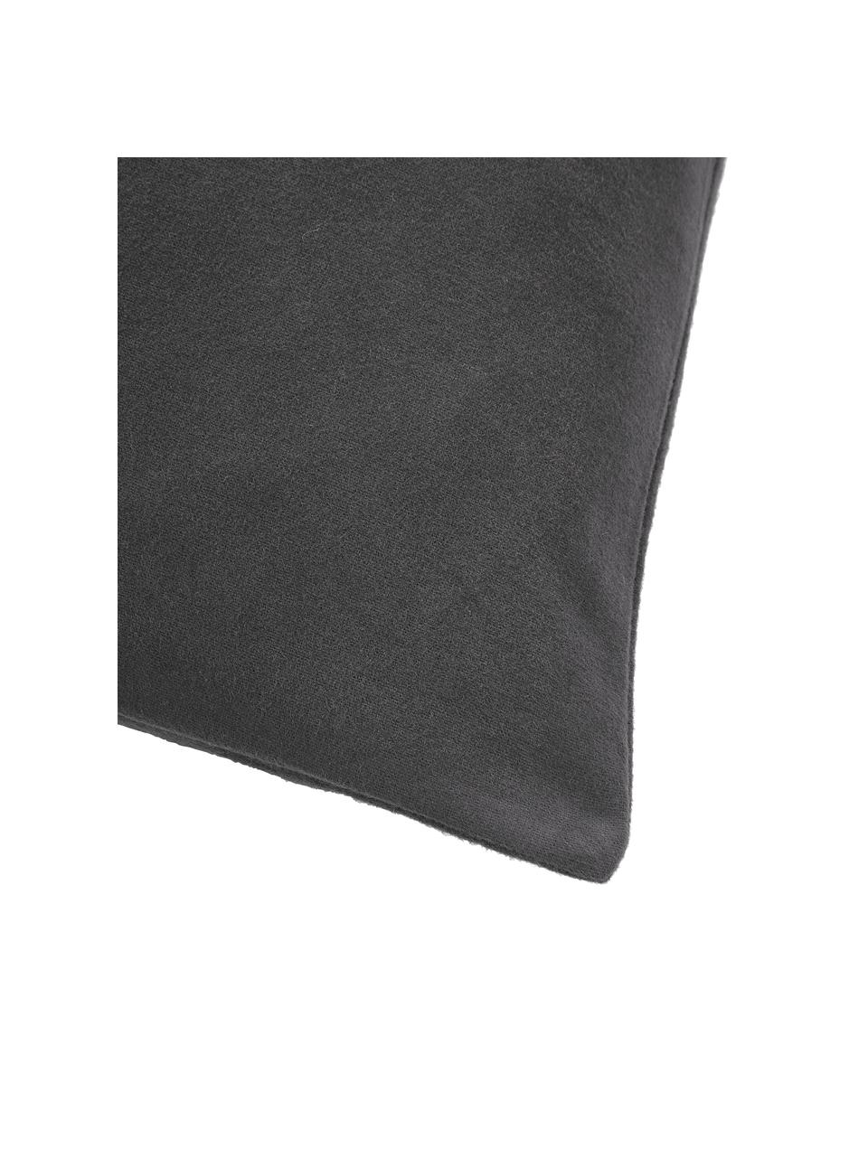 Funda de almohada de franela Biba, Gris, An 45 x L 110 cm
