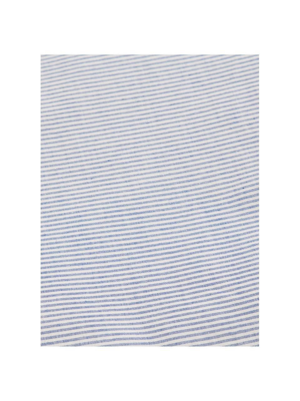 Completo copripiumino in percalle Stripes, Tessuto: percalle, Azzurro, blu marino, 250 x 260 cm + 2 federe + 1 lenzuolo con angoli