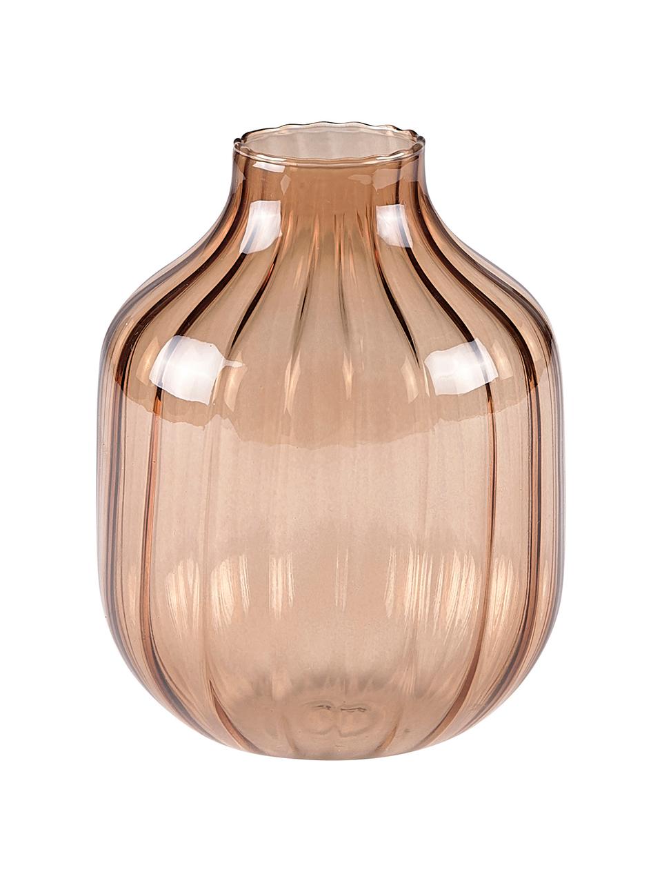 Vase en verre Cameron, Verre, Brun, Ø 10 x haut. 13 cm