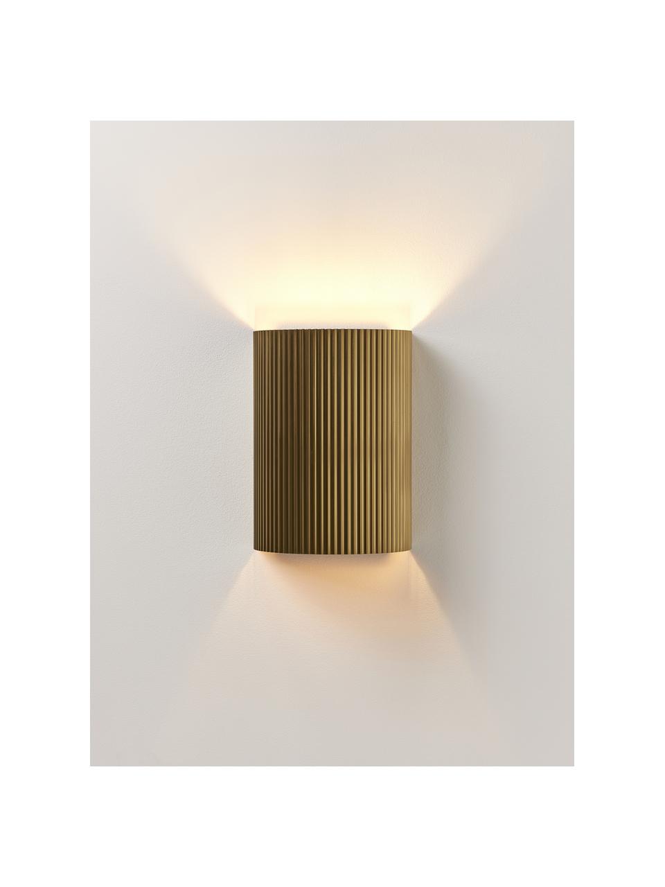 Wandlamp Hilko, Lampenkap: metaal, Goudkleurig, B 19 x H 25 cm