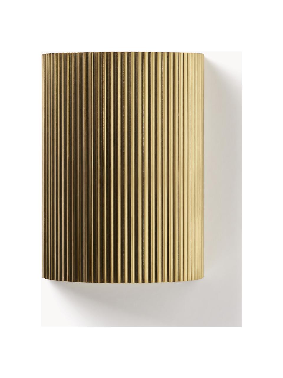 Wandleuchte Hilko, Lampenschirm: Metall<br>Lampengestell, Goldfarben, B 19 x H 25 cm