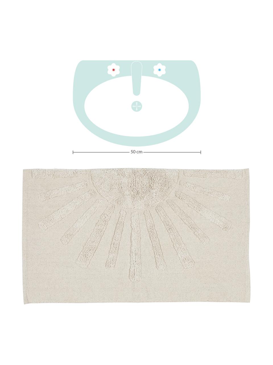 Tapis de bain moelleux Sun, 100 % coton bio
Non antidérapant, Beige, larg. 60 x long. 90 cm