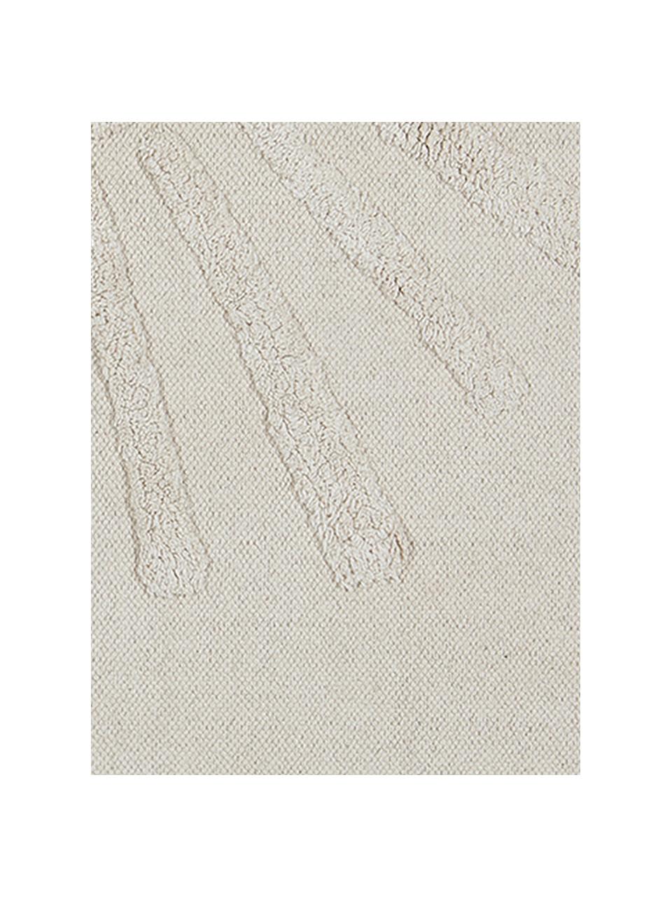 Tappeto bagno con motivo a rilievo Sun, 100% cotone organico
Non antiscivolo, Beige, Larg. 60 x Lung. 90 cm