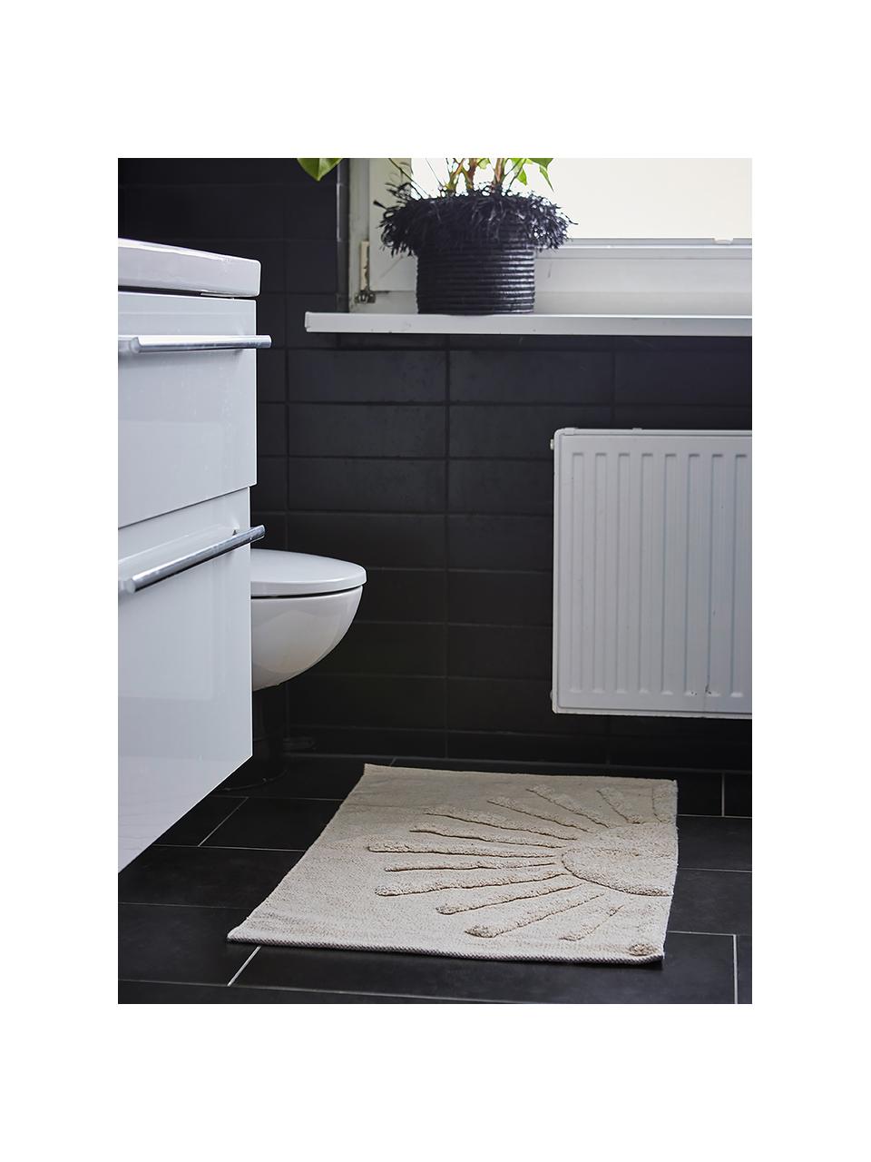 Badmat Sun met hoog-laag structuur, 100% biokatoen
Niet antislip, Beige, B 60 x L 90 cm