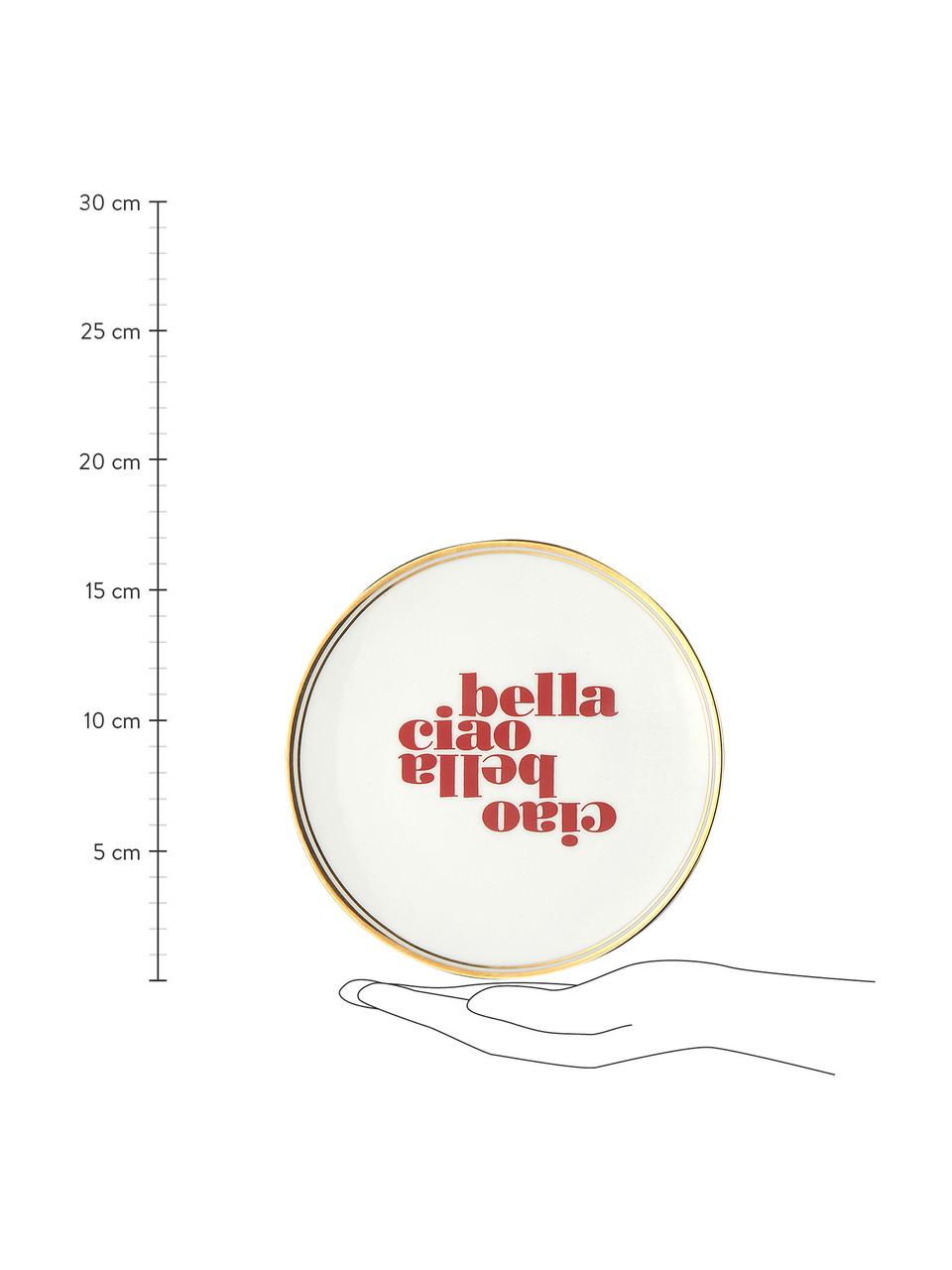 Porcelánový snídaňový talíř Ciao Bella, Porcelán, Ciao Bella, Ø 17 cm
