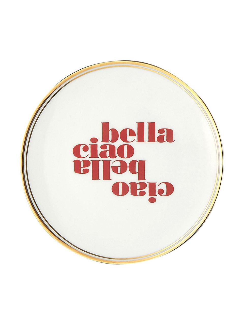 Piatto colazione in porcellana Ciao Bella, Porcellana, Ciao Bella, Ø 17 cm