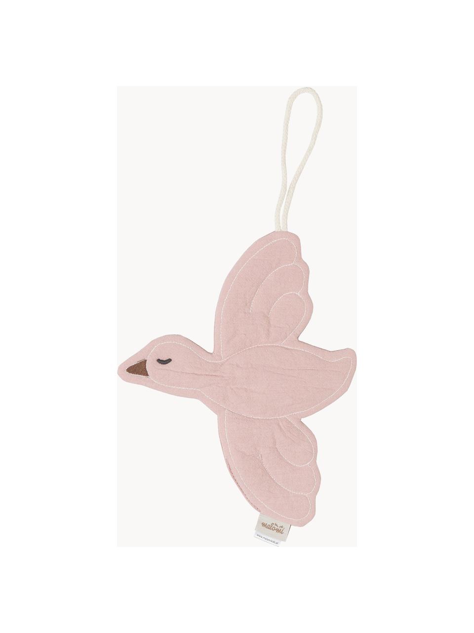Dětský přívěsek Bird, ručně vyrobený, Bavlna, Světle růžová, Š 18 cm, D 23 cm