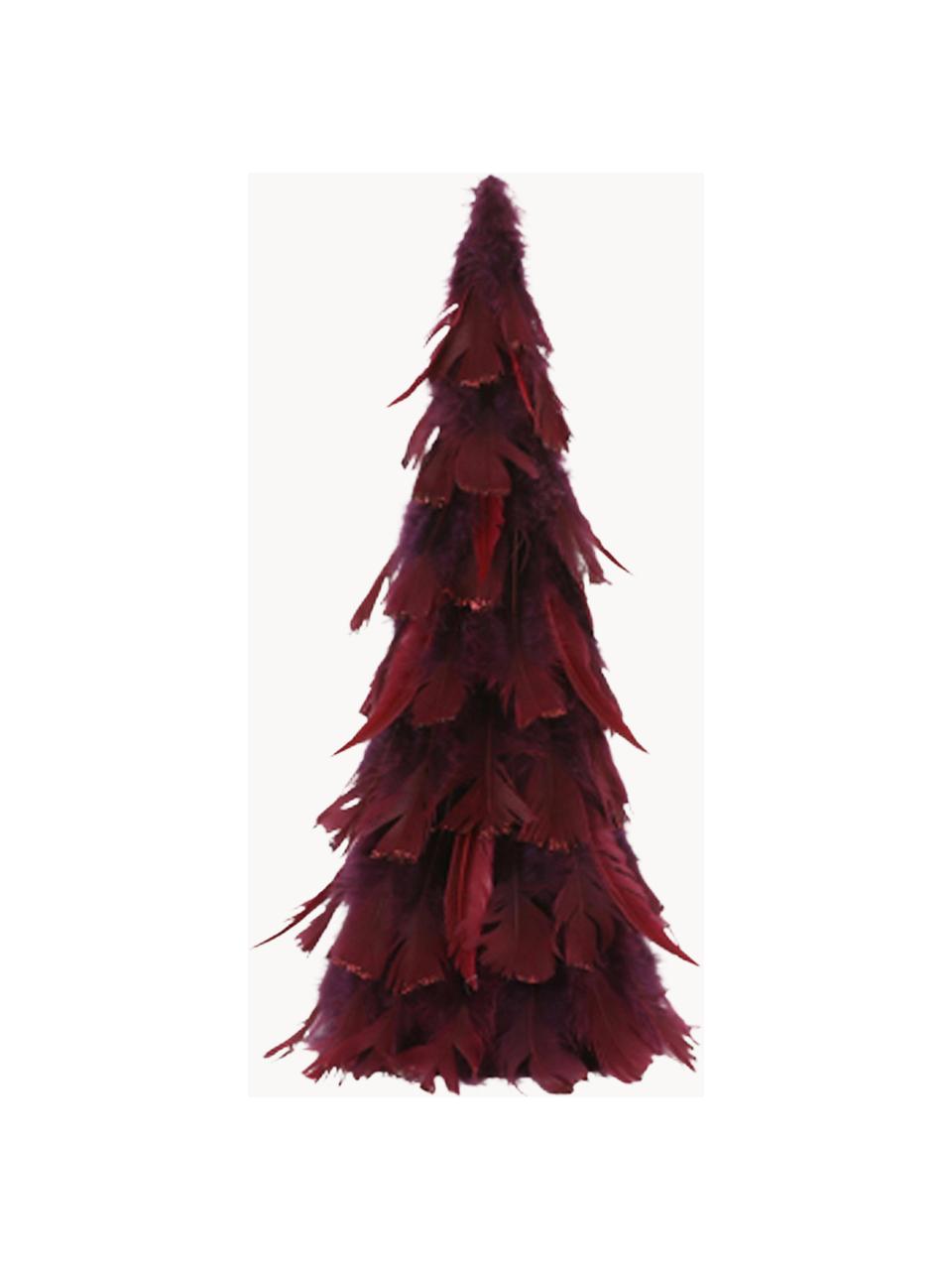 Sapin décoratif pourpre Fedora, Plumes, Pourpre, Ø 21 x haut. 46 cm