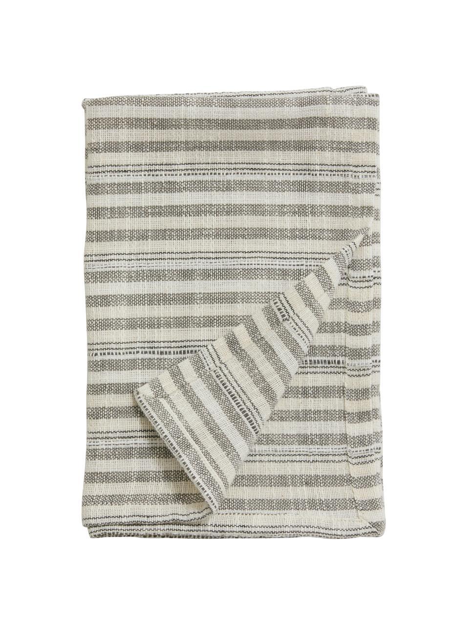 Ręcznik kuchenny z bawełny Gemma, 2 szt., 100% bawełna, Biały, czarny, S 50 x D 70 cm