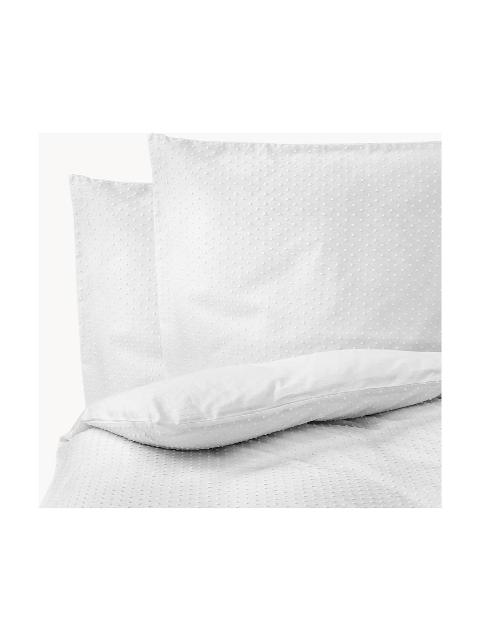 Housse de couette plumetis blanc Aloide, Blanc, larg. 200 x long. 200 cm