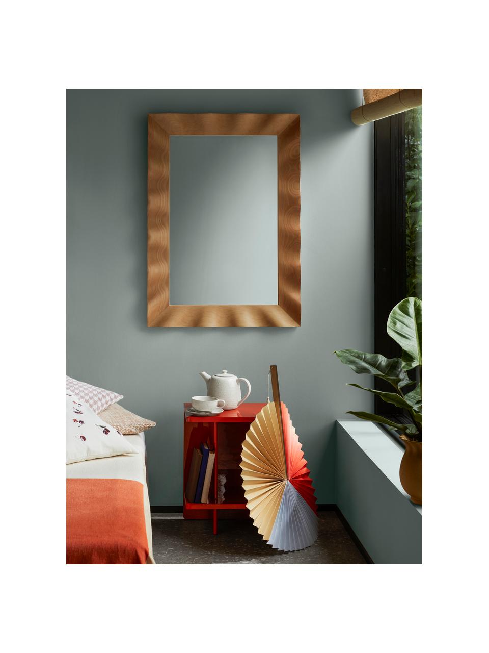 Specchio da parete Wavy, Cornice: legno di faggio, Legno chiaro, Larg. 70 x Alt. 100 cm