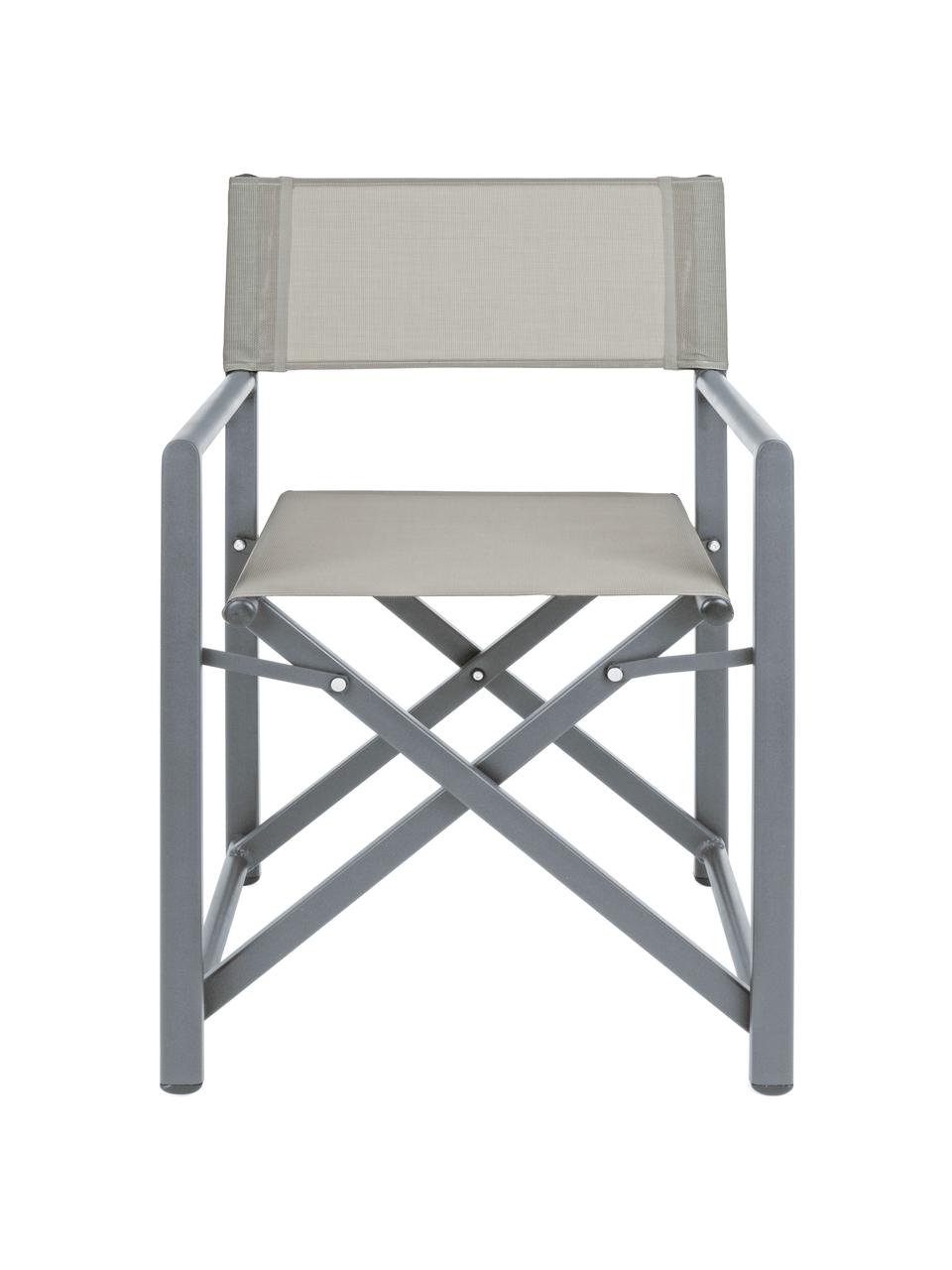 Silla plegable para exterior Taylor, Asiento: plástico (610 g/m²), Estructura: aluminio con pintura en p, Gris, gris antracita, plateado, An 48 x F 56 cm