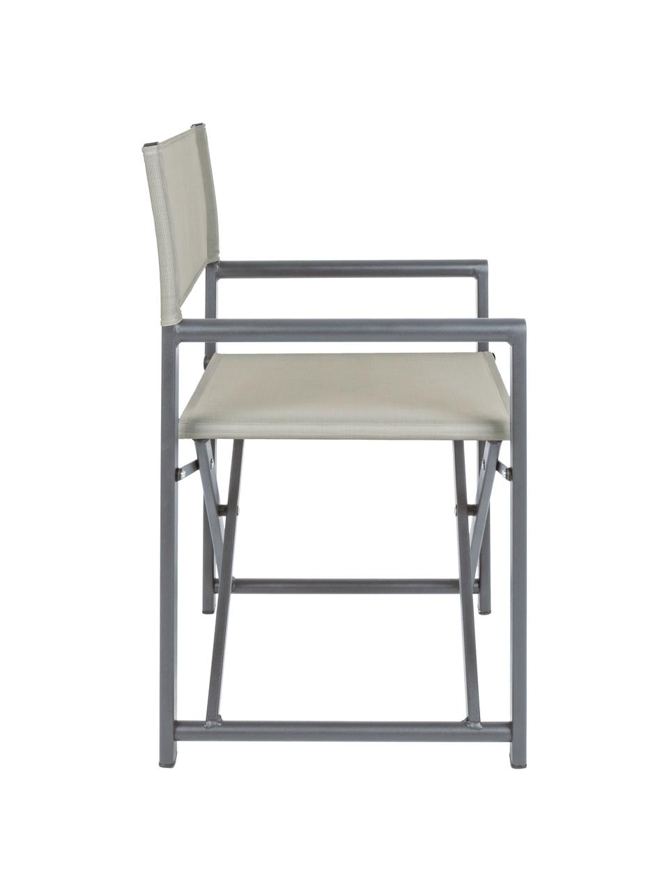 Krzesło ogrodowe Taylor, składane, Stelaż: aluminium malowane proszk, Szary, antracytowy, odcienie srebrnego, S 48 x G 56 cm