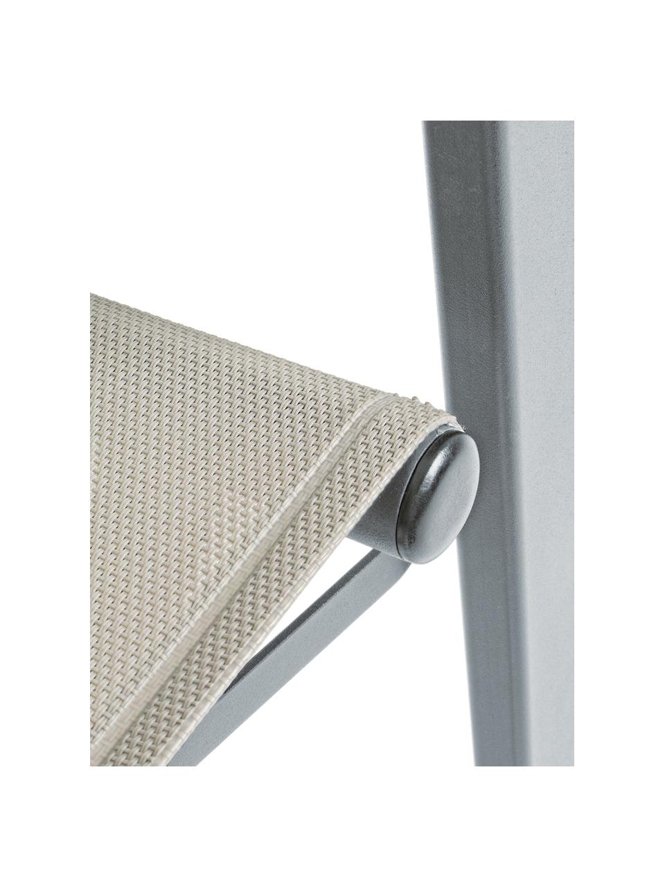 Silla plegable para exterior Taylor, Asiento: plástico (610 g/m²), Estructura: aluminio con pintura en p, Gris, gris antracita, plateado, An 48 x F 56 cm