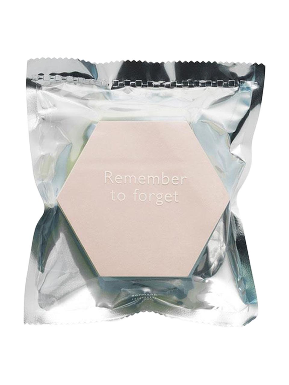 Haftnotizblock-Set Remember, 3-tlg., Papier, bedruckt, Blau, Grün, Rosa, B 9 x T 8 cm