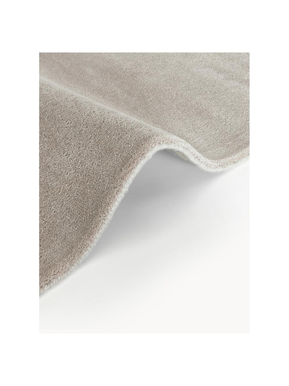 Tapis d'entrée en laine tufté main Jadie, Beige, larg. 80 x long. 250 cm