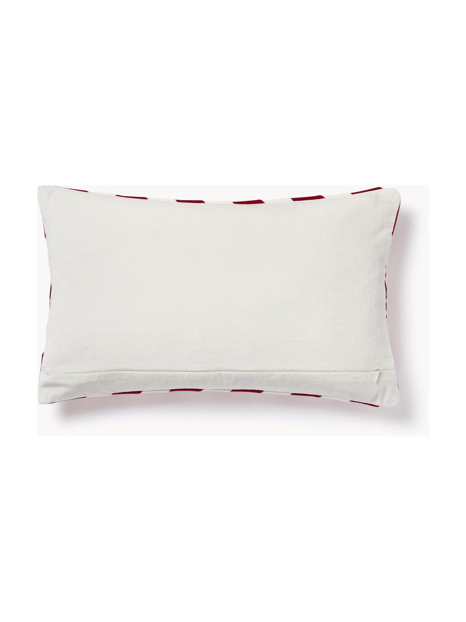 Funda de cojín de terciopelo Doro, Terciopelo de algodón, Rojo, An 30 x L 50 cm