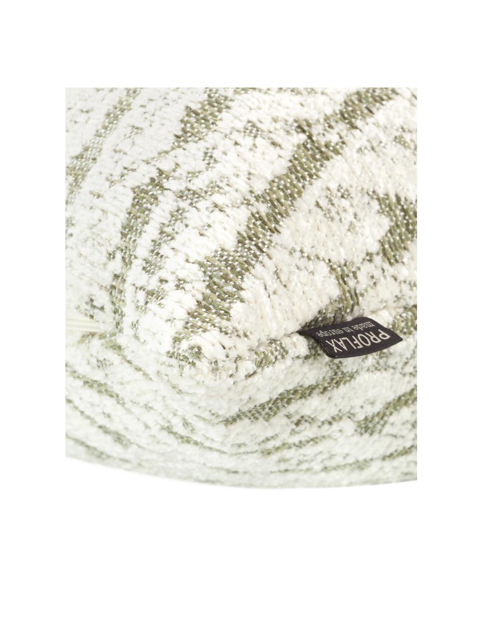 Housse de coussin 40x40 vert/blanc Illinois, Vert, blanc