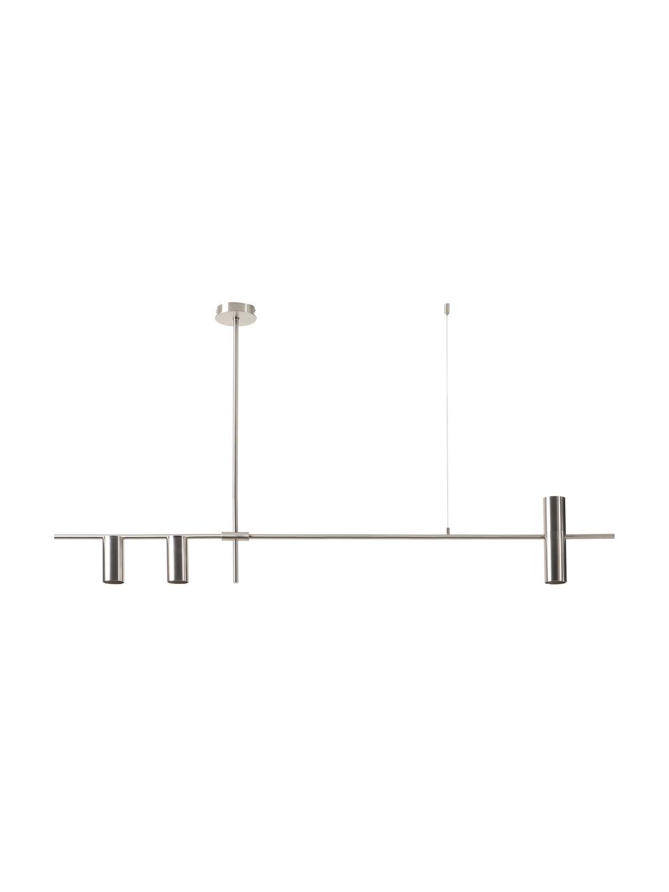 Velké závěsné svítidlo Cassandra, Matná stříbrná, Š 143 cm, V 73 cm