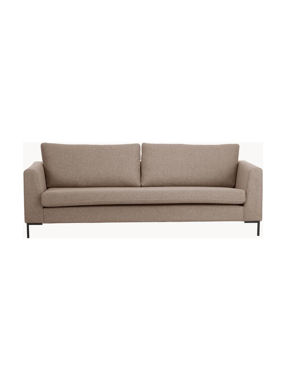 Sofa Luna (3-osobowa), Tapicerka: 100% poliester z certyfik, Stelaż: lite drewno bukowe, sklej, Nogi: metal galwanizowany, Taupe tkanina, S 230 x G 95 cm