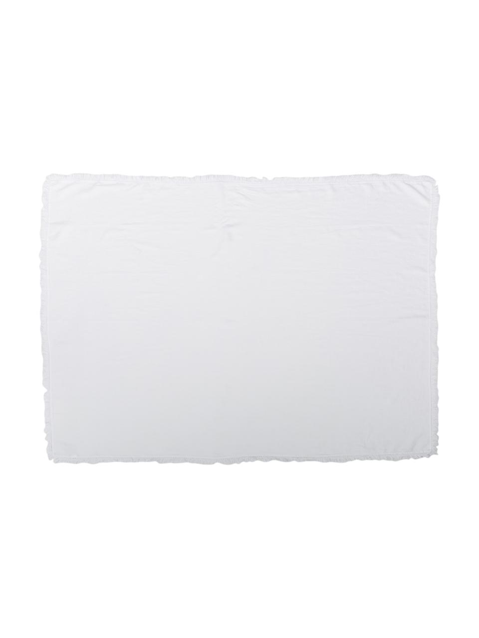 Mantel de lino Lucka, Lino, Blanco, De 6 a 8 comensales (An 150 x L 200 cm)