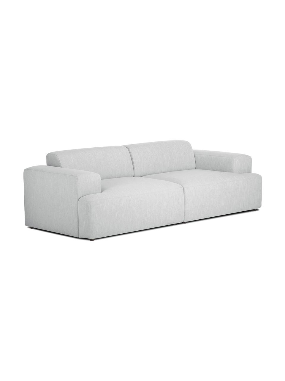 Sofá Melva (3 plazas), Tapizado: 100% poliéster Alta resis, Estructura: madera de pino maciza, ce, Patas: plástico, Tejido gris claro, An 238 x F 101 cm