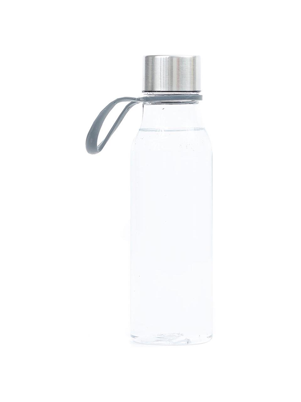 Kleine To Go Trinkflasche Lean, Flasche: Tritan (Kunststoff), BPA-, Transparent, Stahl, 570 ml