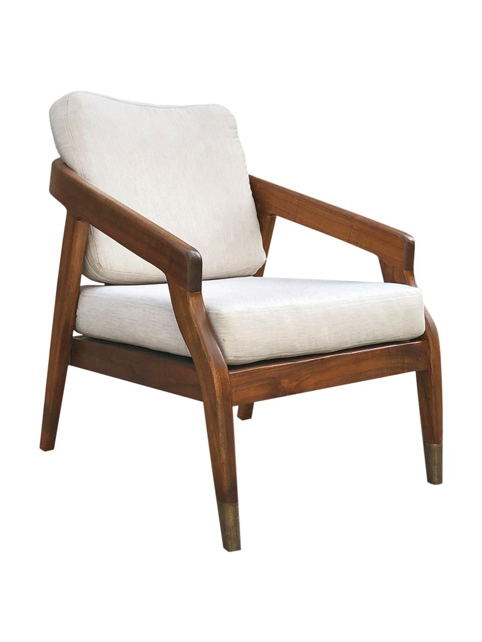 Sillón de madera Mindi, Marrón, An 70 x F 79 cm