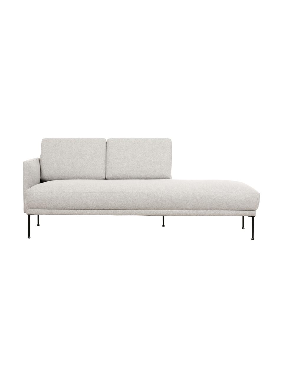 Šezlong s kovovými nohami Fluente, Béžová, Š 202 x H 85 cm, s operadlom naľavo