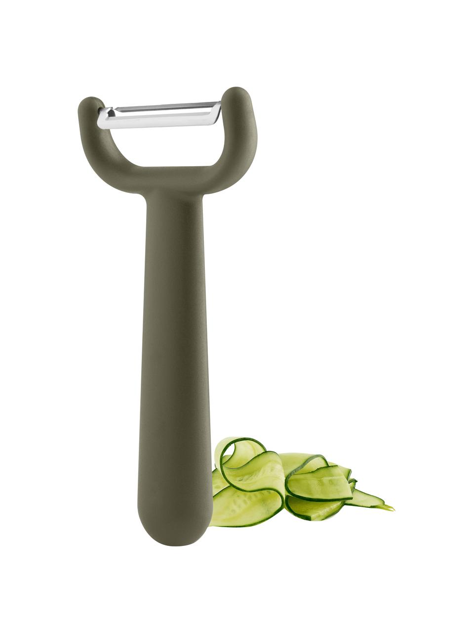 Pelador de verduras Green Tool, Plástico, acero inoxidable, Verde, plateado, L 15 cm