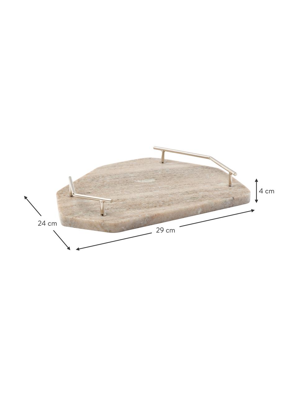 Fuente de mármol Han, Bandeja: mármol, Mármol marrón, An 27 x L 38 cm