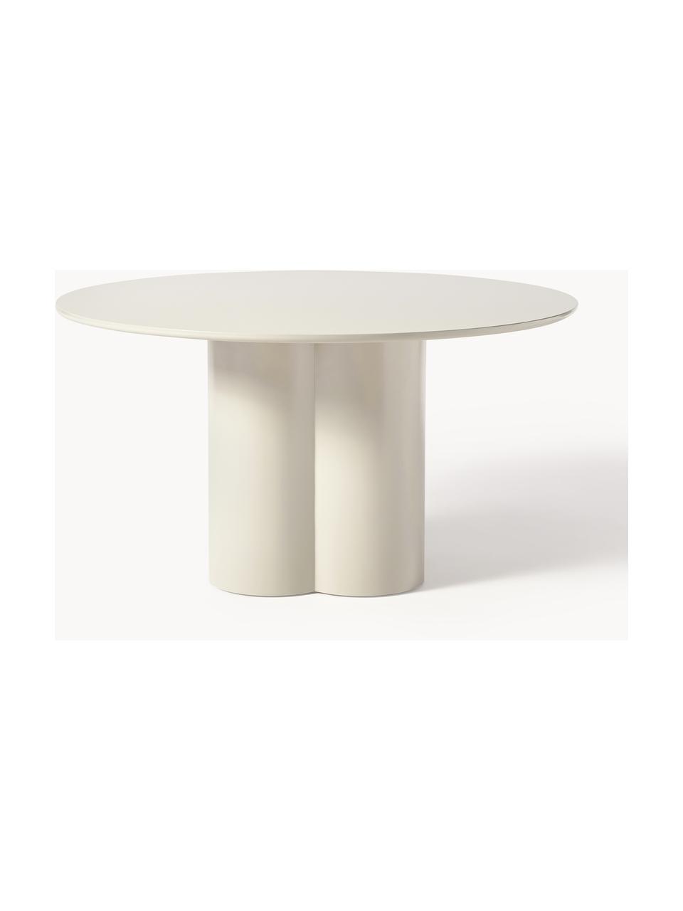 Ronde eettafel Keva van hout, verschillende formaten, MDF, FSC-gecertificeerd, gecoat, Off White, Ø 140 x H 75 cm