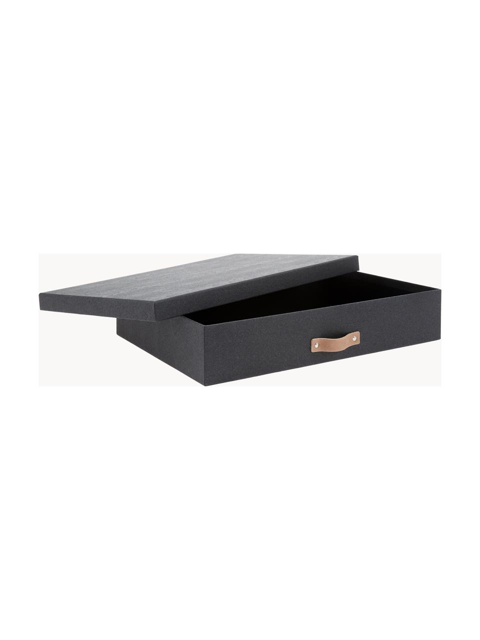 Caja Sverker II, Asa: cuero, Negro, An 44 x Al 9 cm