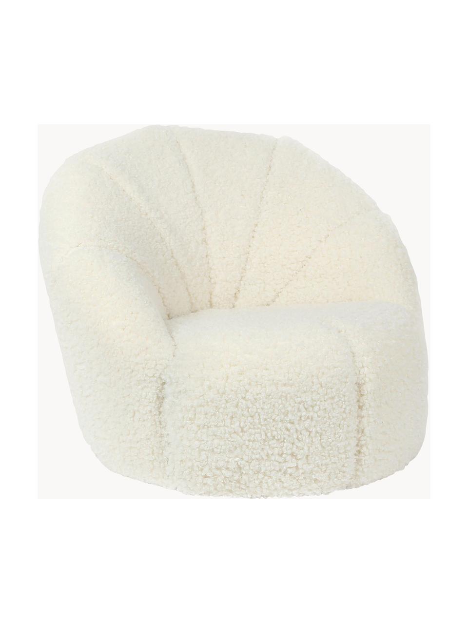 Pouf a sacco in tessuto teddy bianco - Wigiwama