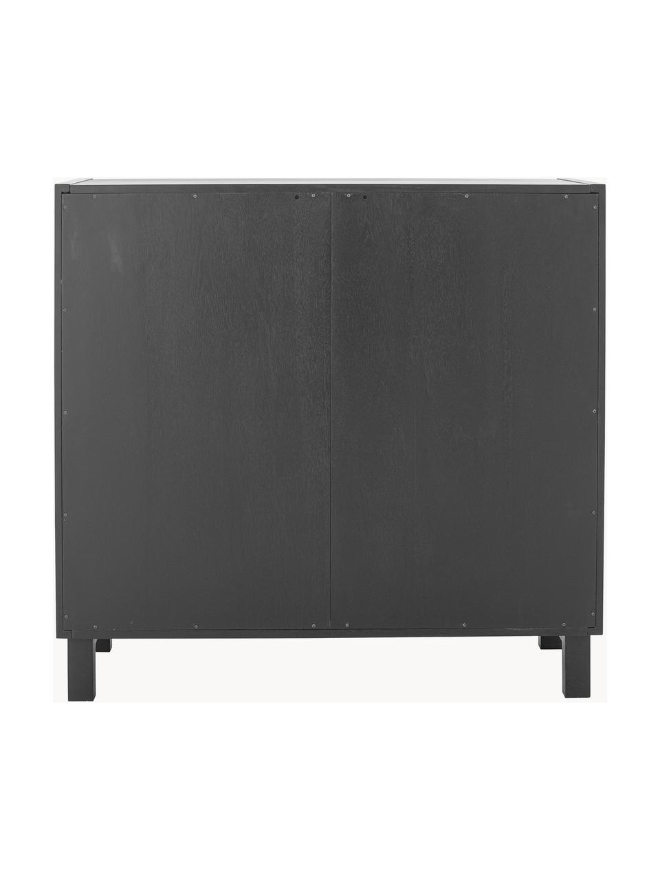 Credenza Trento, Nero, Larg. 105 x Alt. 100 cm