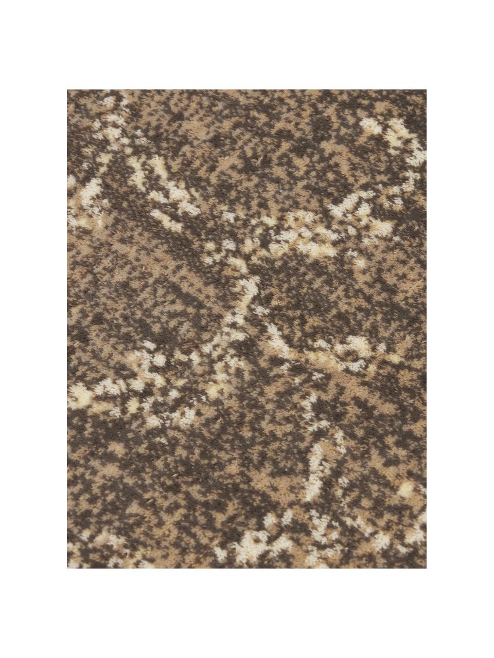 Alfombra Rugged, estilo vintage, 66% viscosa, 25% algodón, 9% poliéster, Beige, marrón, An 170 x L 240 cm (Tamaño M)