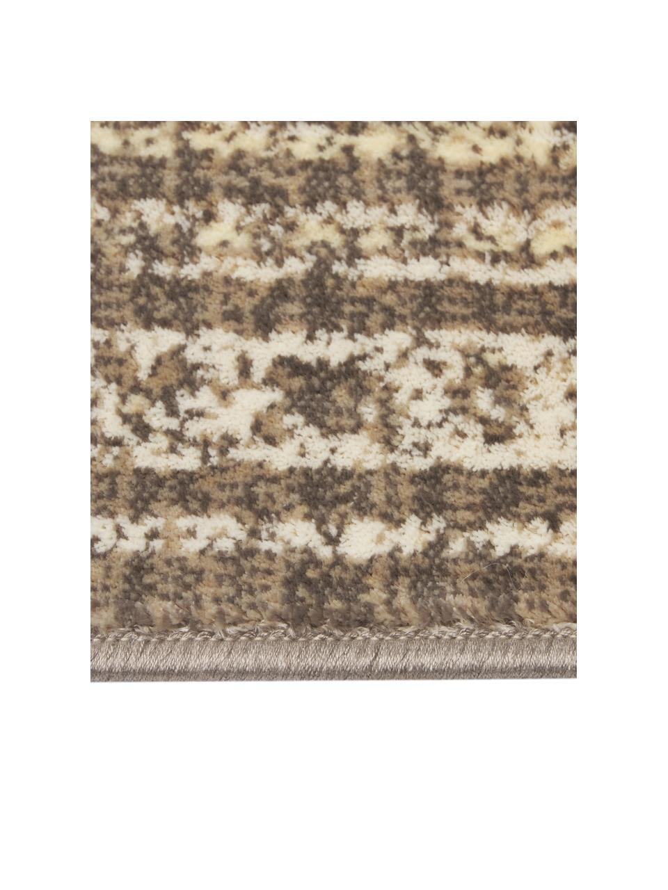 Vintage Teppich Rugged in Beigetönen, 66% Viskose, 25% Baumwolle, 9% Polyester, Beige, Braun, B 170 x L 240 cm (Grösse M)