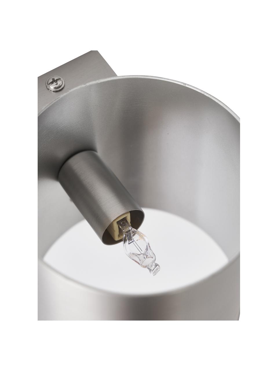 Malá nástenná lampa Roda, Odtiene striebornej, matná, Š 10 x V 10 cm