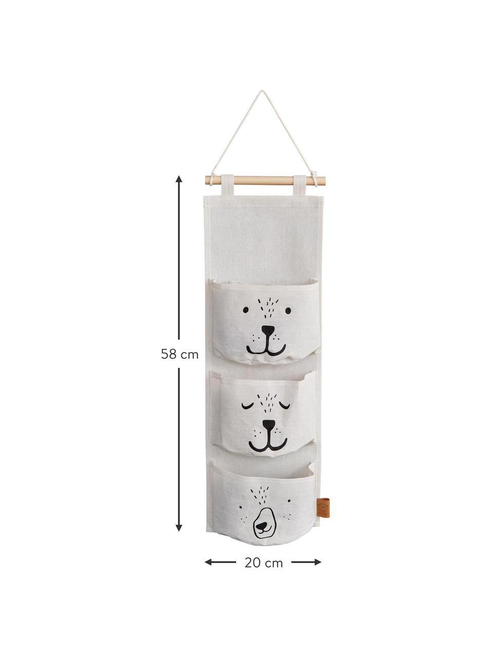Hänge-Organizer Premium, Off White, B 20 x H 58 cm