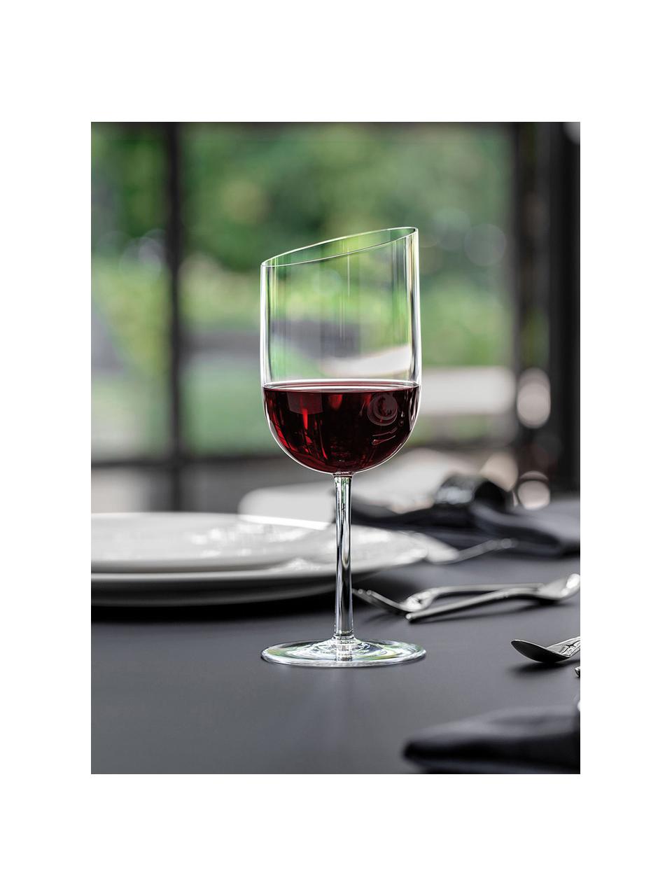 Bicchiere da vino rosso NewMoon 4 pz, Vetro, Trasparente, Ø 8 x Alt. 22 cm, 405 ml