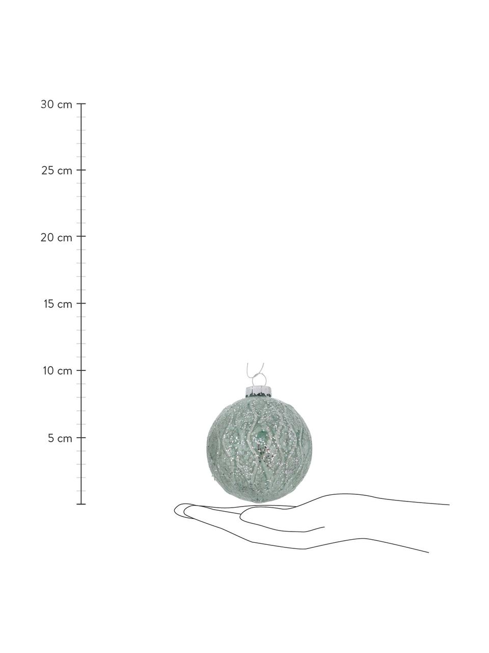 Boule de Noël Ejvin, 4 élém., Tons verts, Ø 8 cm