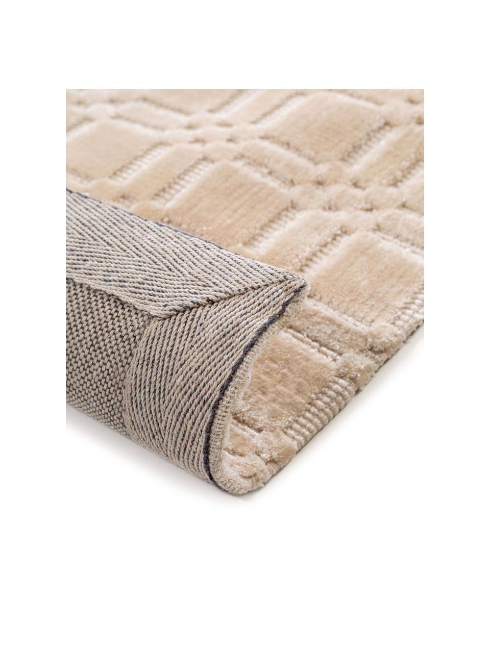 Ręcznie tkany dywan z wiskozy Nelson, Wiskoza, Kremowy, S 200 x D 300 cm (Rozmiar L)