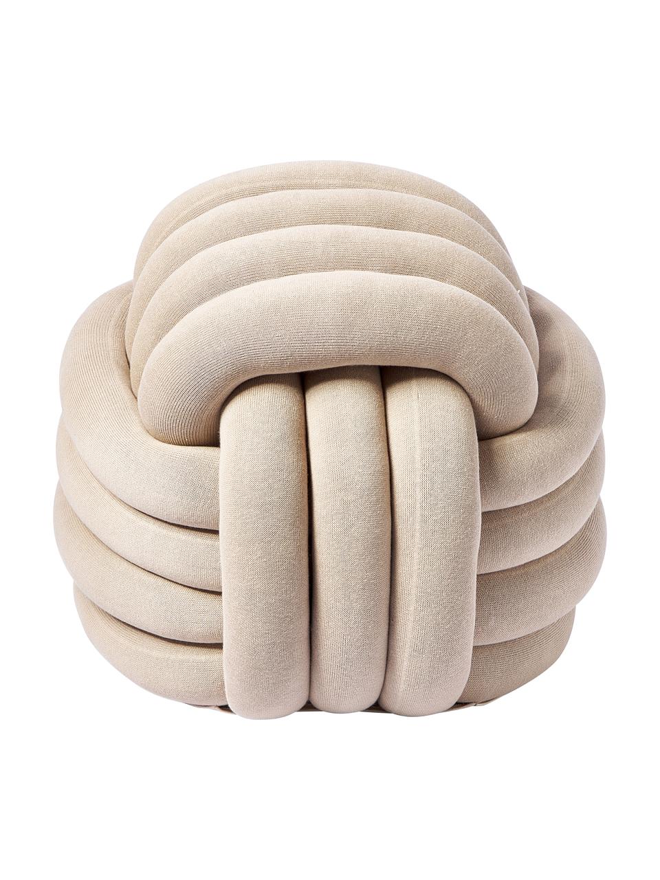 Puf nudo Twist, Funda: 100% algodón, Beige, An 54 x Al 45 cm