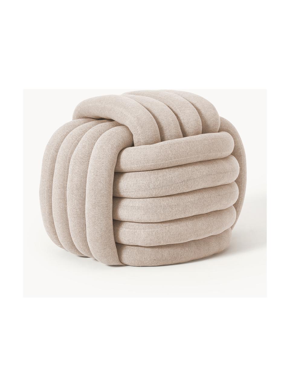 Puf nudo Twist, Funda: 100% algodón, Beige claro, An 54 x Al 45 cm