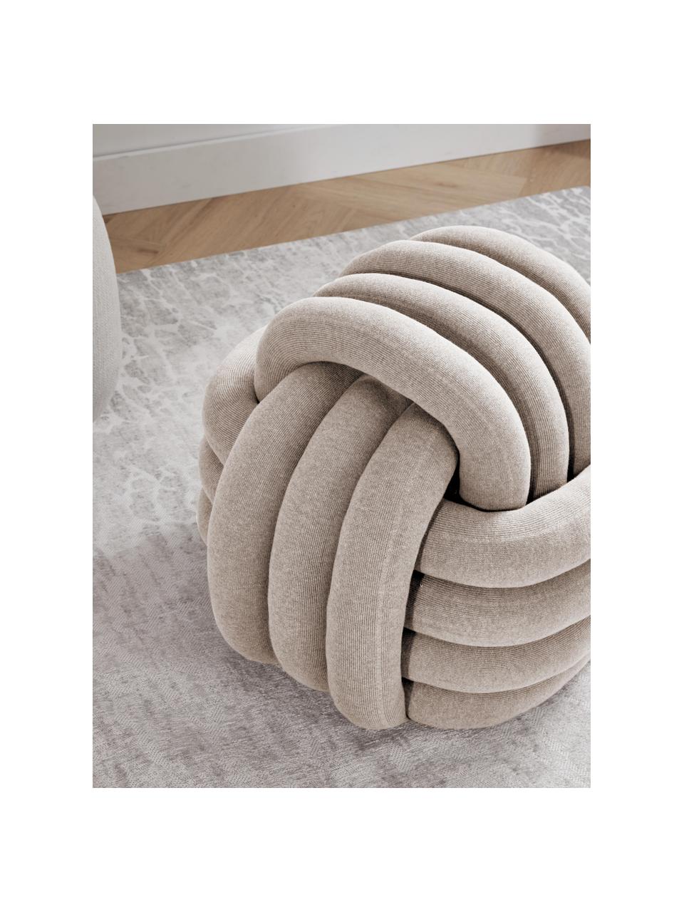Uzlová taburetka Twist, Svetlobéžová, Š 54 x V 45 cm