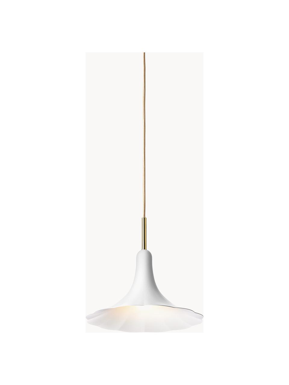 Lampa wisząca Petalii, Biały, odcienie złotego, Ø 28 x W 25 cm