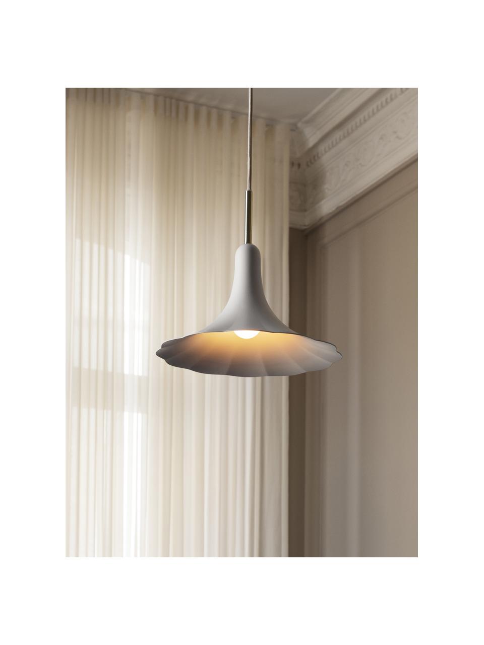 Lampa wisząca Petalii, Biały, odcienie złotego, Ø 28 x W 25 cm